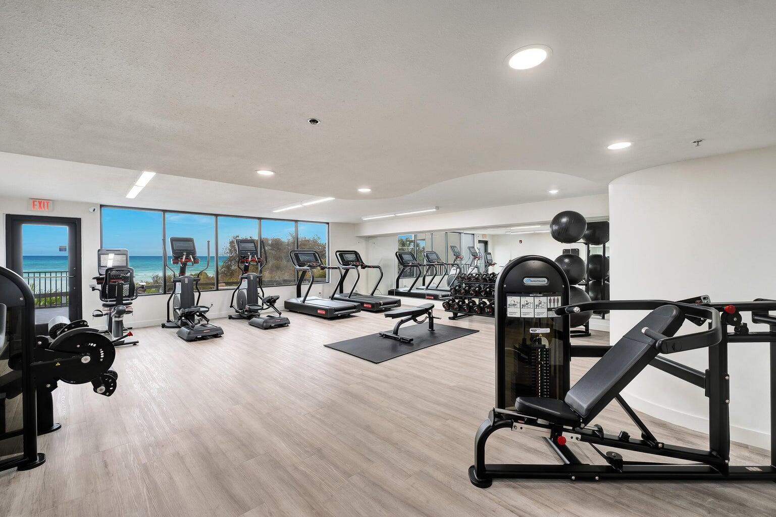 4100 East County Highway 30A, Unit 803 Santa Rosa Beach, FL 32459 - Photo 29 of 34 a view of a room with gym equipment