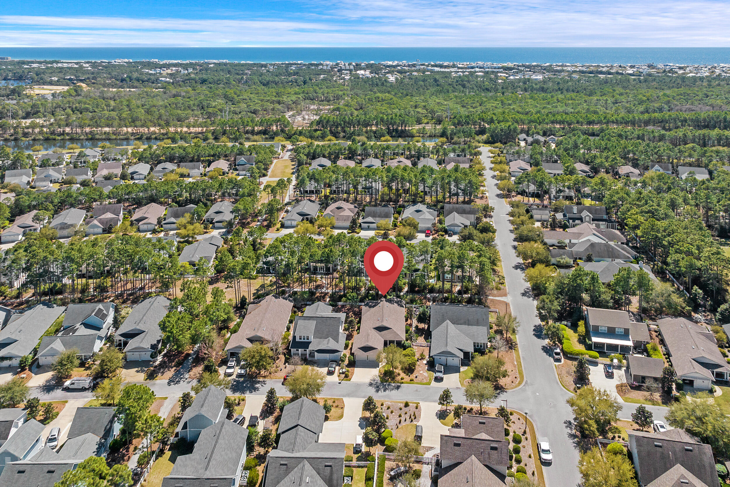 77 Cannonball Lane, Unit LOT (174) Inlet Beach, FL 32461 - Photo 42 of 46 an aerial view of a city
