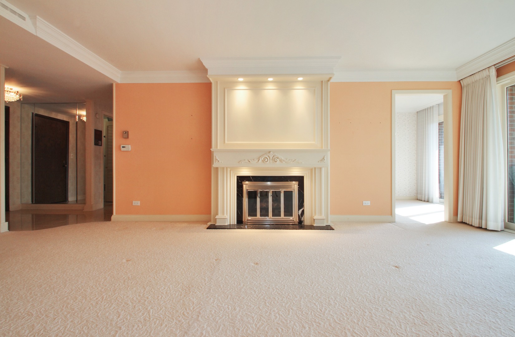 22 Park Lane, Unit 518 Park Ridge, IL 60068 - Photo 4 of 21 a view of an empty room with a fireplace