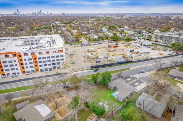 an aerial view of multiple house