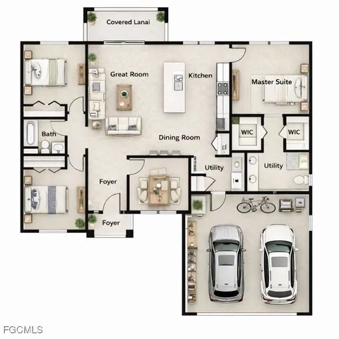 a large kitchen with stainless steel appliances kitchen island granite countertop a refrigerator a stove a oven and white cabinets with wooden floor