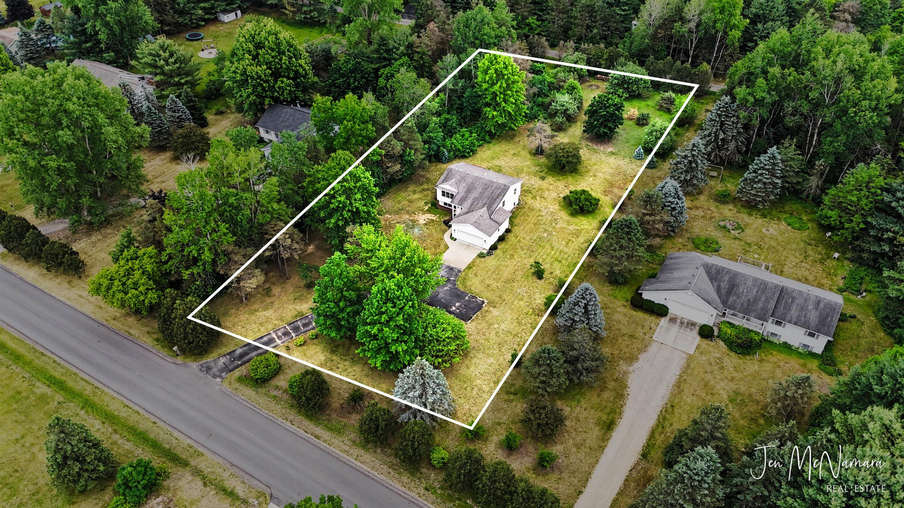4050 Rector Street Northeast Rockford, MI 49341 - Photo 3 of 32 Arial w/ Lot Lines