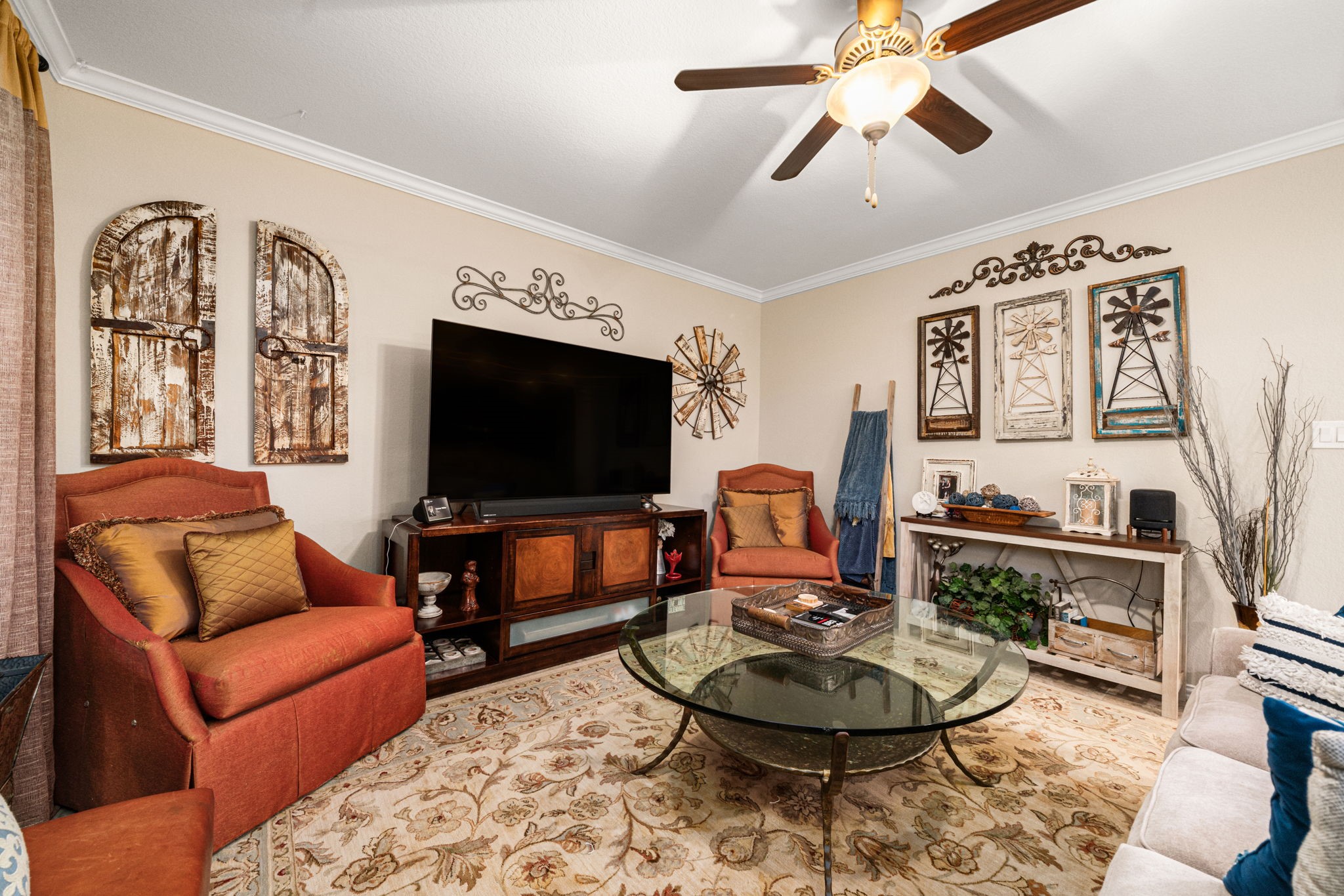 931 South Chamfer Way Crosby, TX 77532 - Photo 26 of 40 a living room with furniture and a flat screen tv