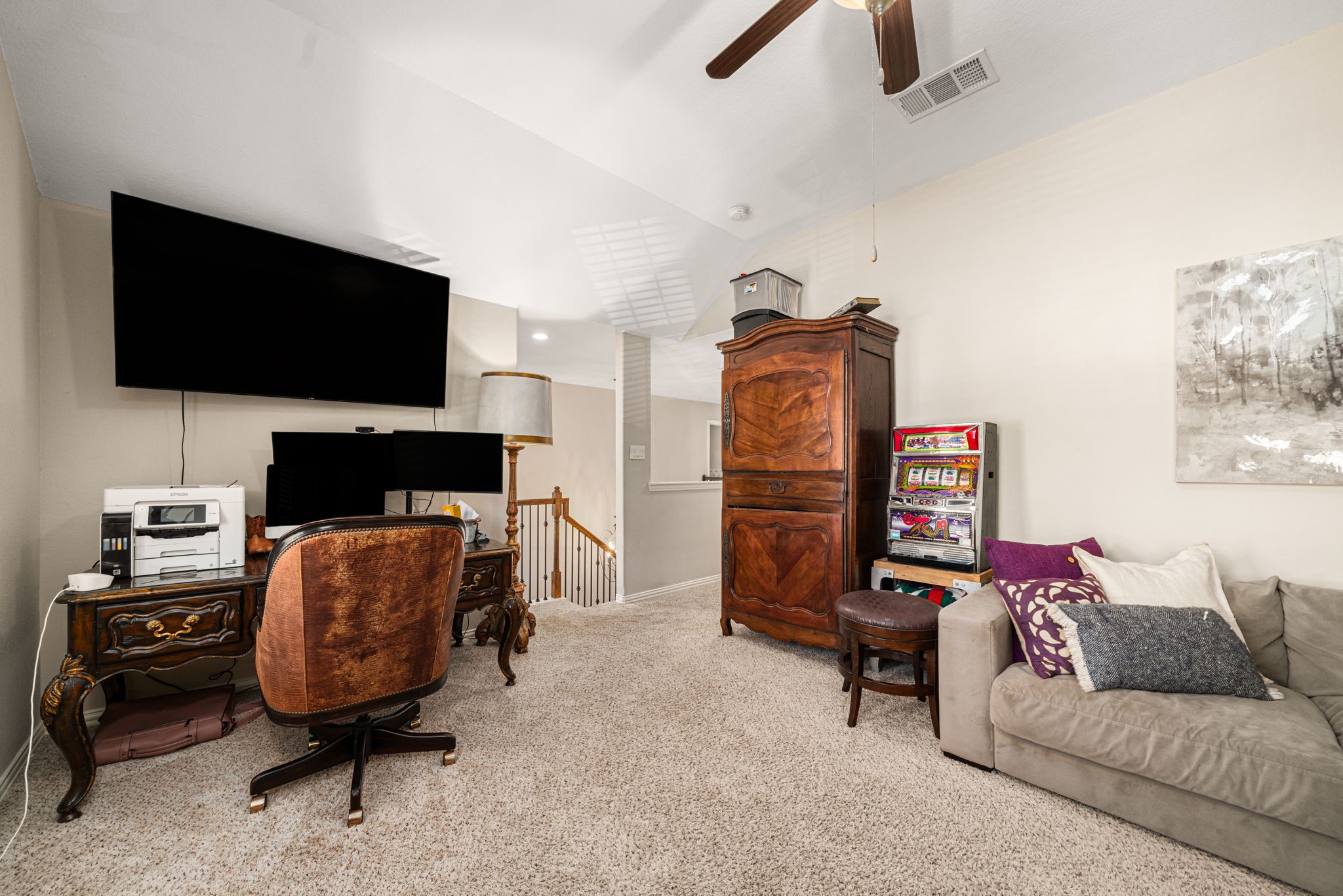 931 South Chamfer Way Crosby, TX 77532 - Photo 37 of 40 a living room with furniture and a flat screen tv