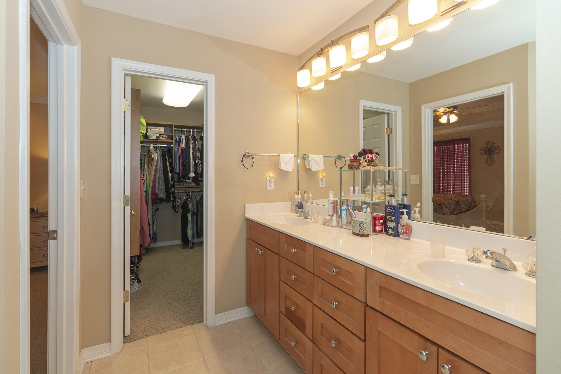 160 Pritchard Road Miramar Beach, FL 32550 - Photo 17 of 36 a en suite bathroom with a sink double vanity and a mirror