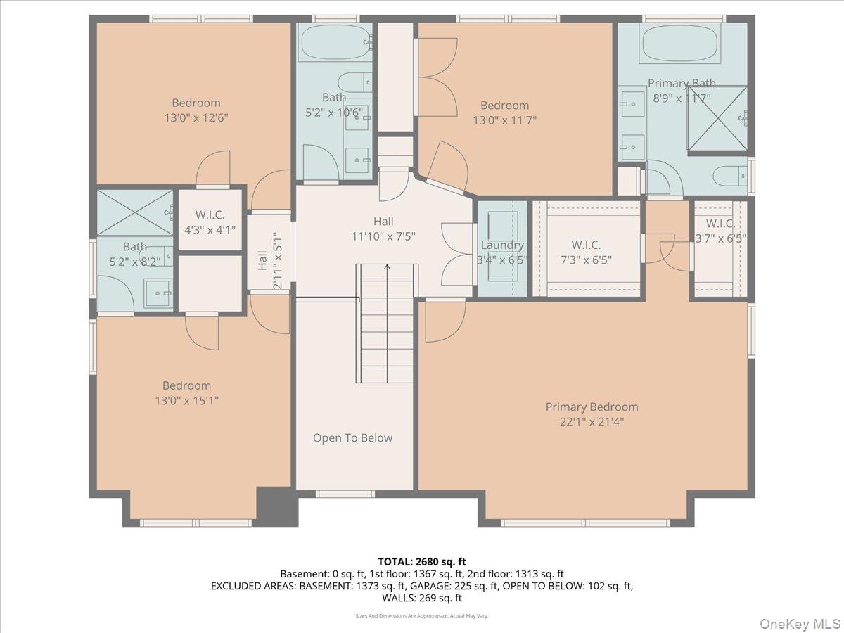 32 Sherman Road Old Bethpage, NY 11804 - Photo 44 of 45 Second Level Floor Plan