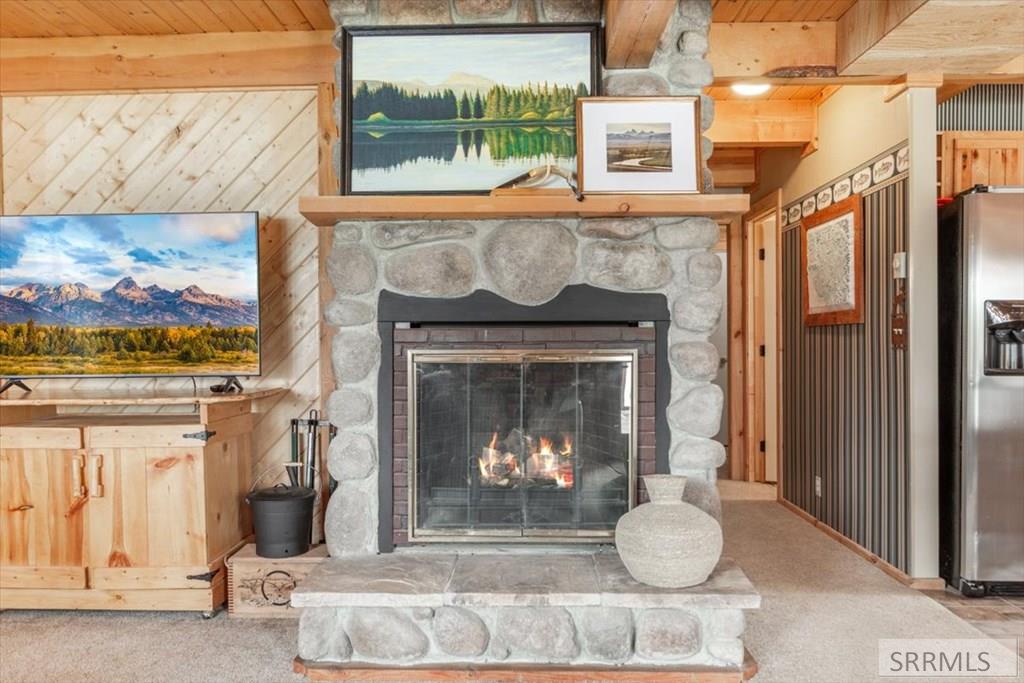 3724 Snake River Road Island Park, ID 83429 - Photo 12 of 71 Wood Burning Fireplace