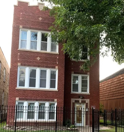 front view of a brick building