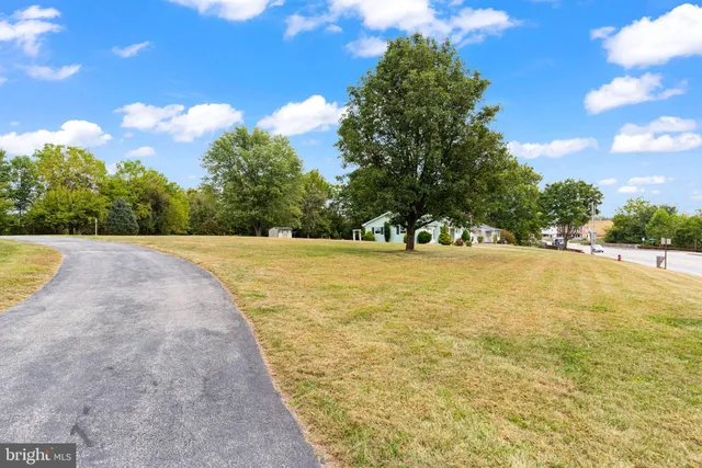 a view of an outdoor space and swimming pool