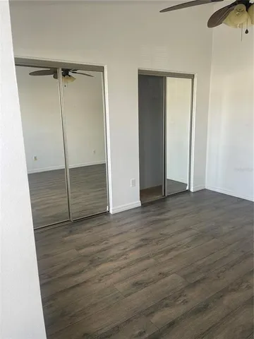 a view of a livingroom with a fan