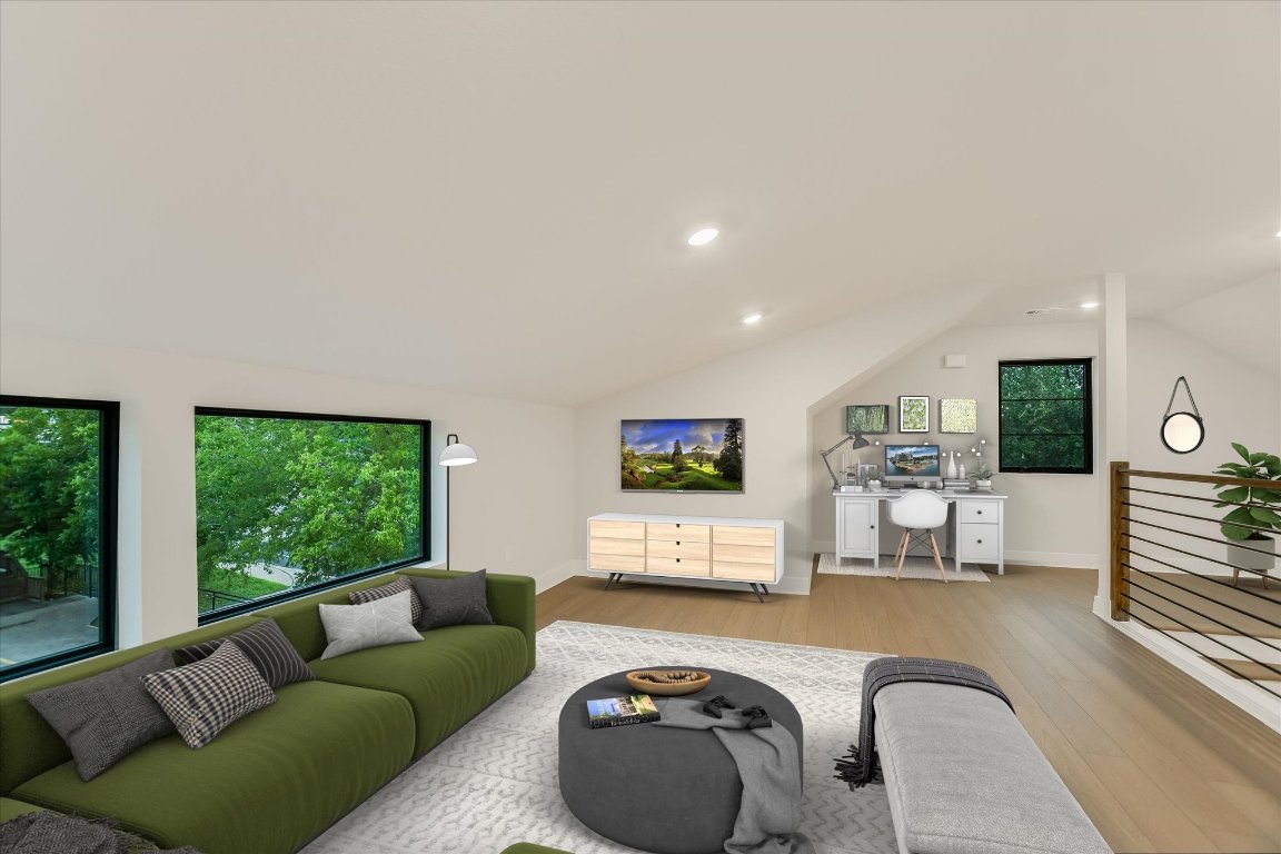 114 Lightsey Road, Unit 1 Austin, TX 78704 - Photo 14 of 25 a living room with furniture and a flat screen tv