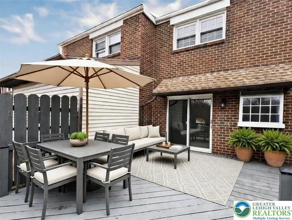 a view of a house with patio