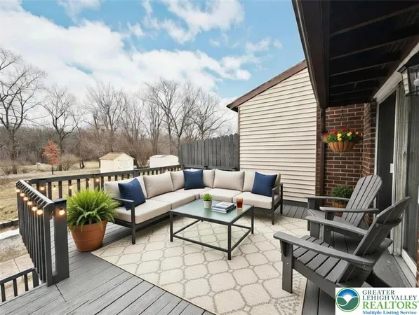 a outdoor living space with furniture