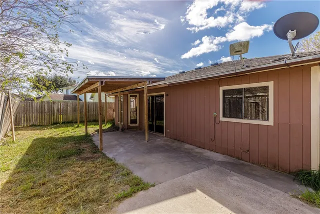 a backyard of a house