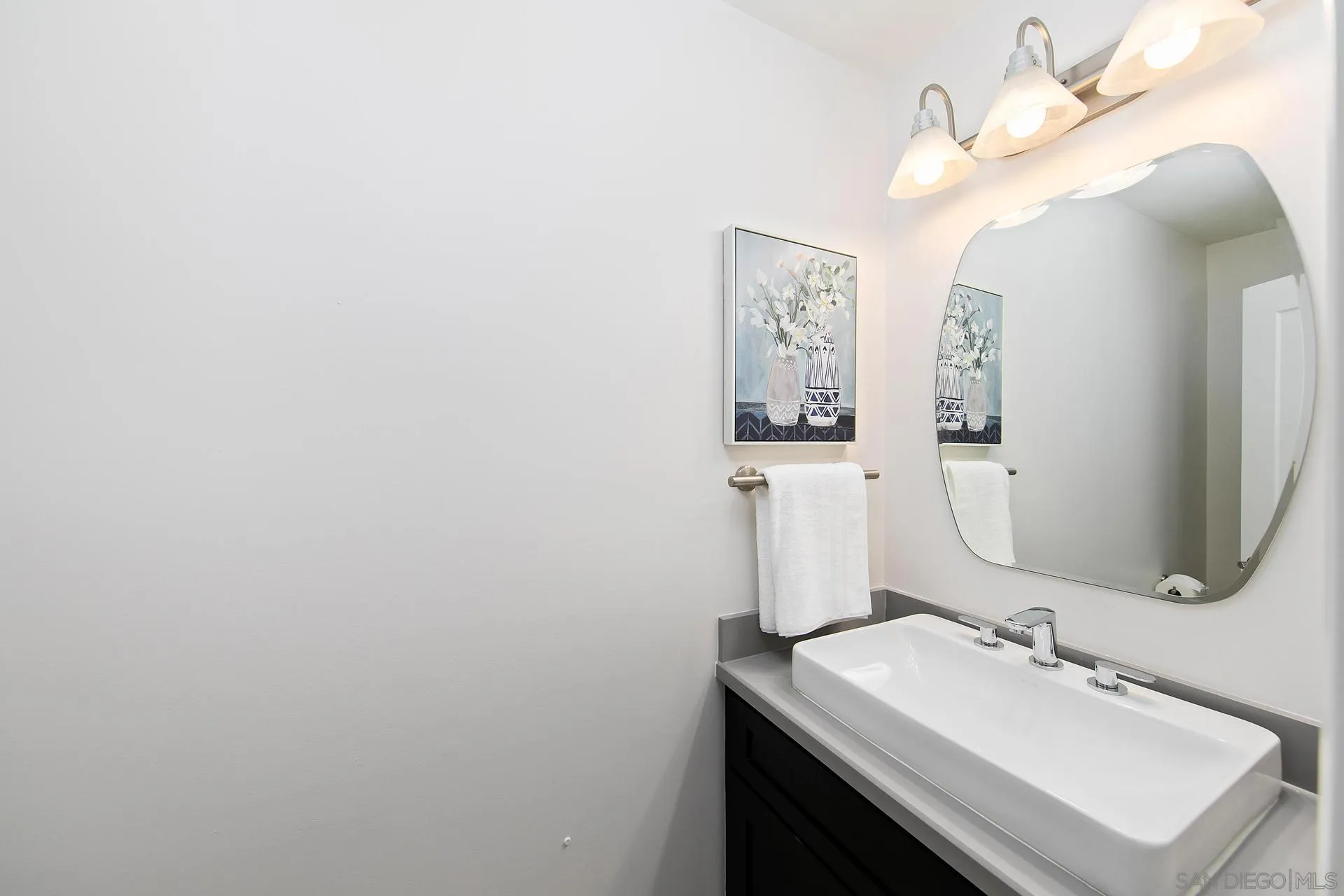 1971 Avenida Joaquin Encinitas, CA 92024 - Photo 14 of 33 a bathroom with a sink vanity and a mirror