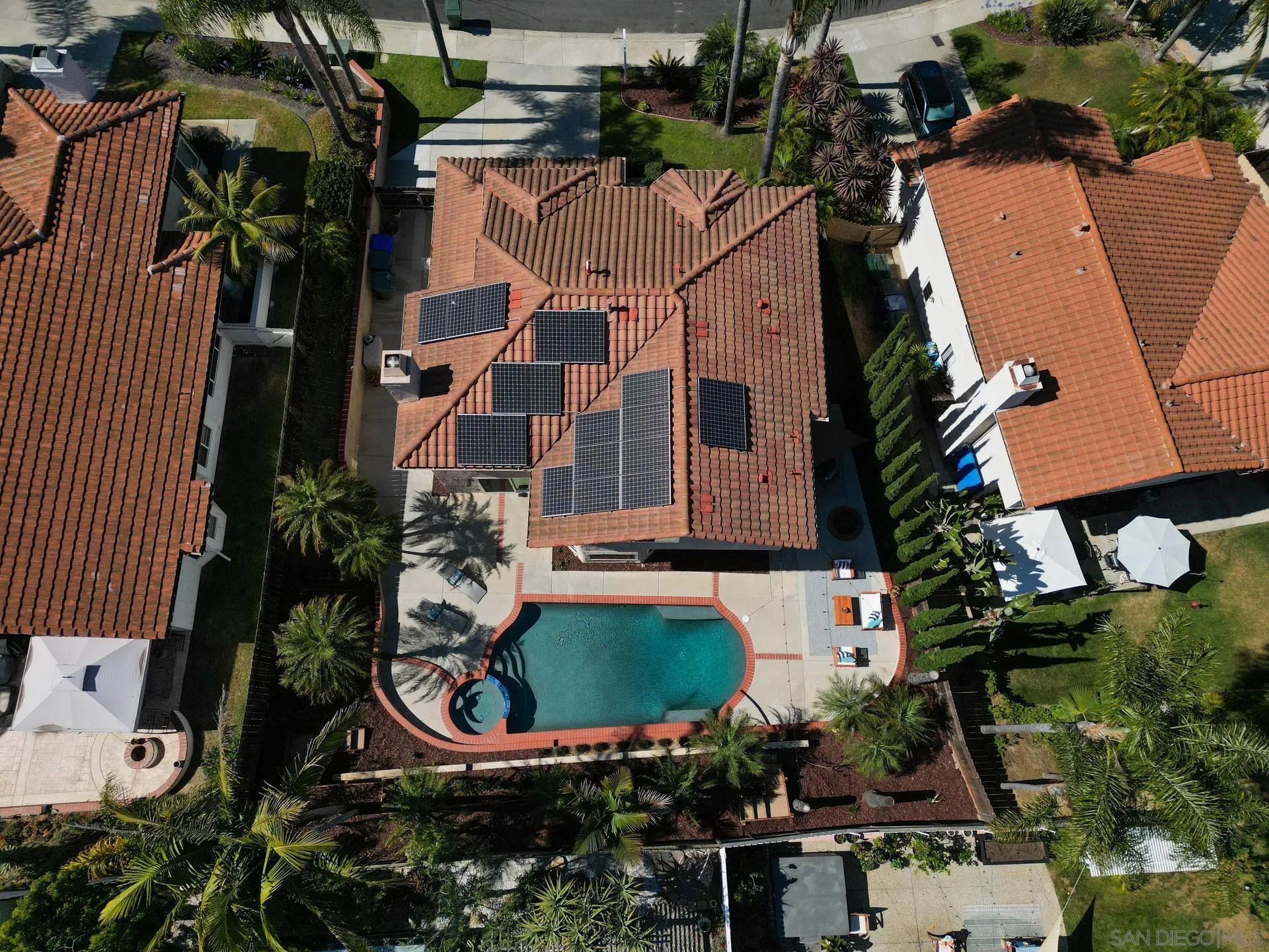 1971 Avenida Joaquin Encinitas, CA 92024 - Photo 32 of 33 an aerial view of a house with a swimming pool