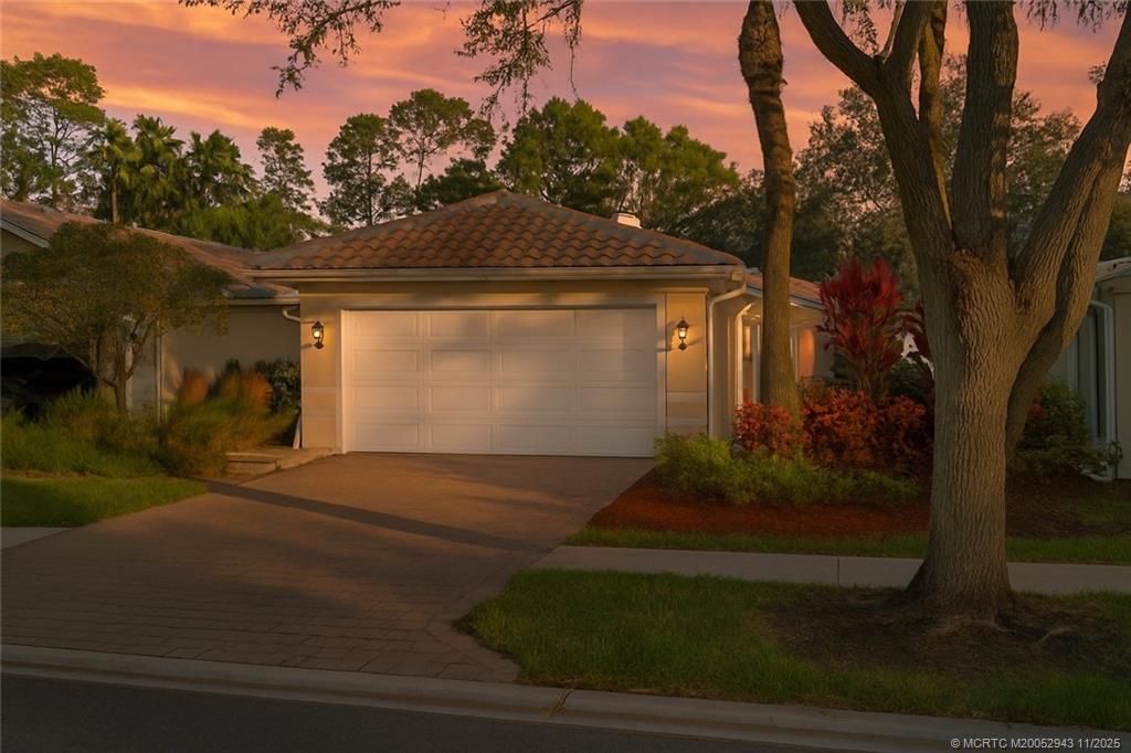 a front view of a house