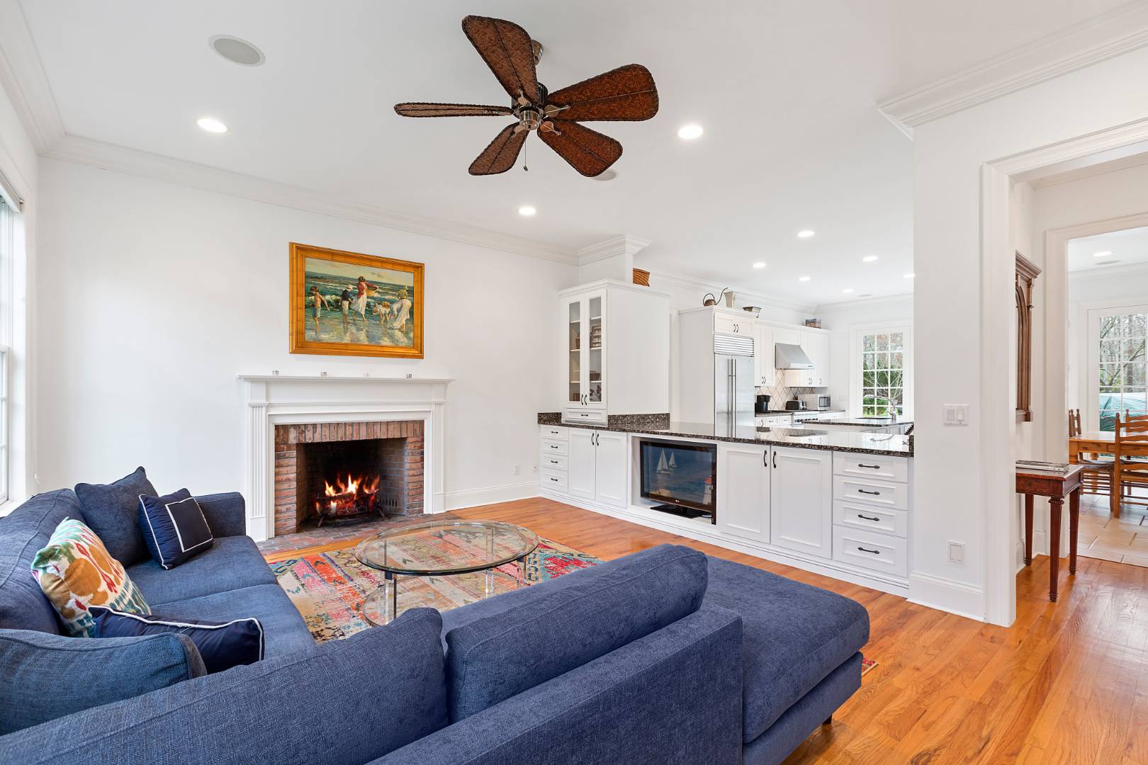 33 Cedar Trail East Hampton, NY 11937 - Photo 10 of 30 a living room with stainless steel appliances furniture and a fireplace