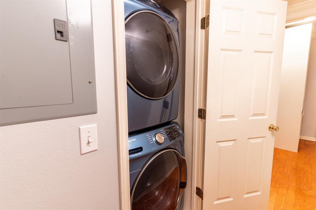 3009 Speedway, Unit 2 Austin, TX 78705 - Photo 3 of 10 A dedicated laundry closet offers convenient stacked appliances.