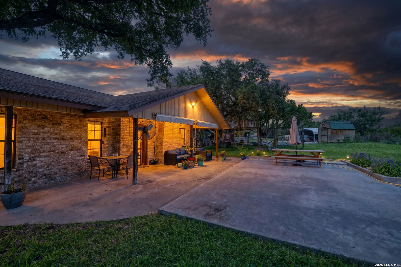 335 Sunset Ridge Road Uvalde, TX 78801 - Photo 2 of 8 a view of yard with deck and slide