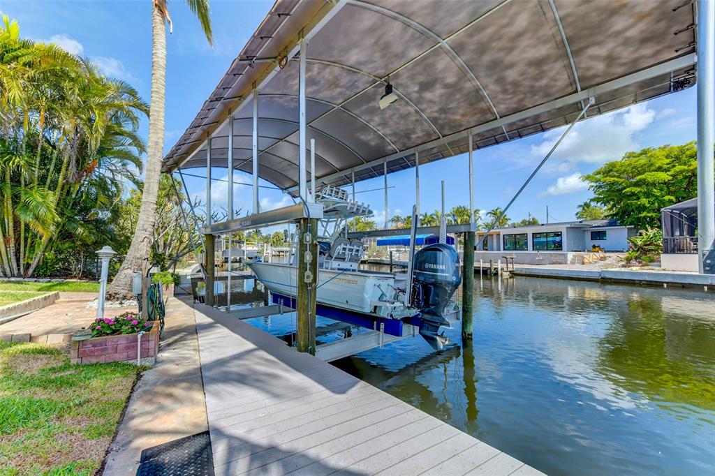 Boat Lift in your backyard