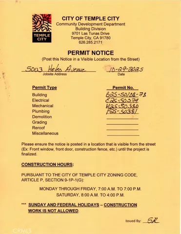 $1,425,000 | 5003 Heleo Avenue, Temple City, CA 91780