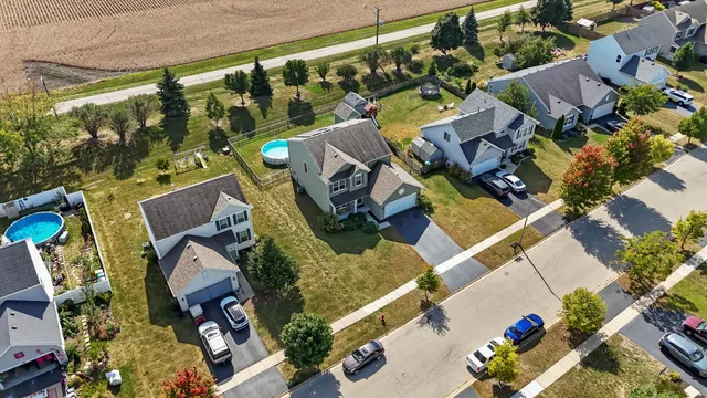 an aerial view of a house having outdoor space