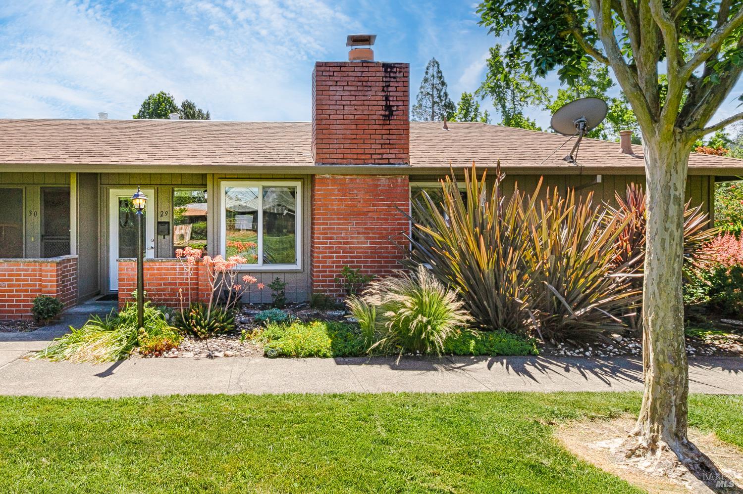 29 Woodgreen Street Santa Rosa, CA 95409 - Photo 1 of 42 a front view of a house with a yard and potted plants