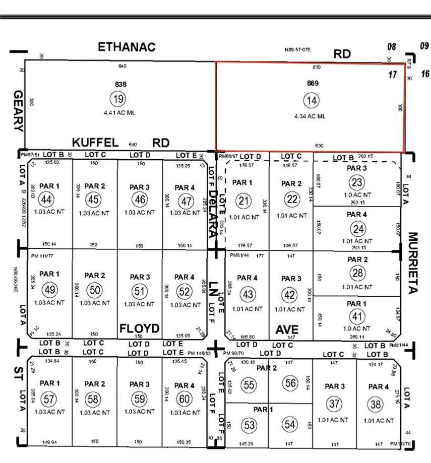 26041 Murrieta Road Menifee, CA 92585 - Photo 10 of 11 Parcel map
