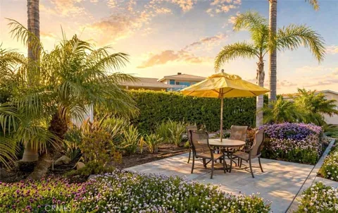 a view of a patio with swimming pool