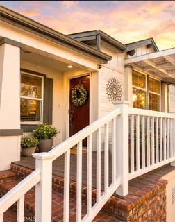 a view of a house with a porch