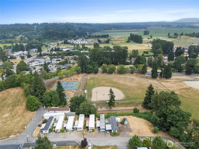 an aerial view of multiple house