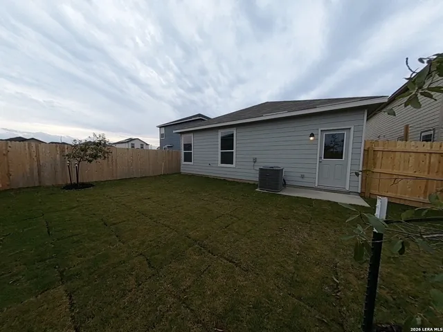 a backyard of a house