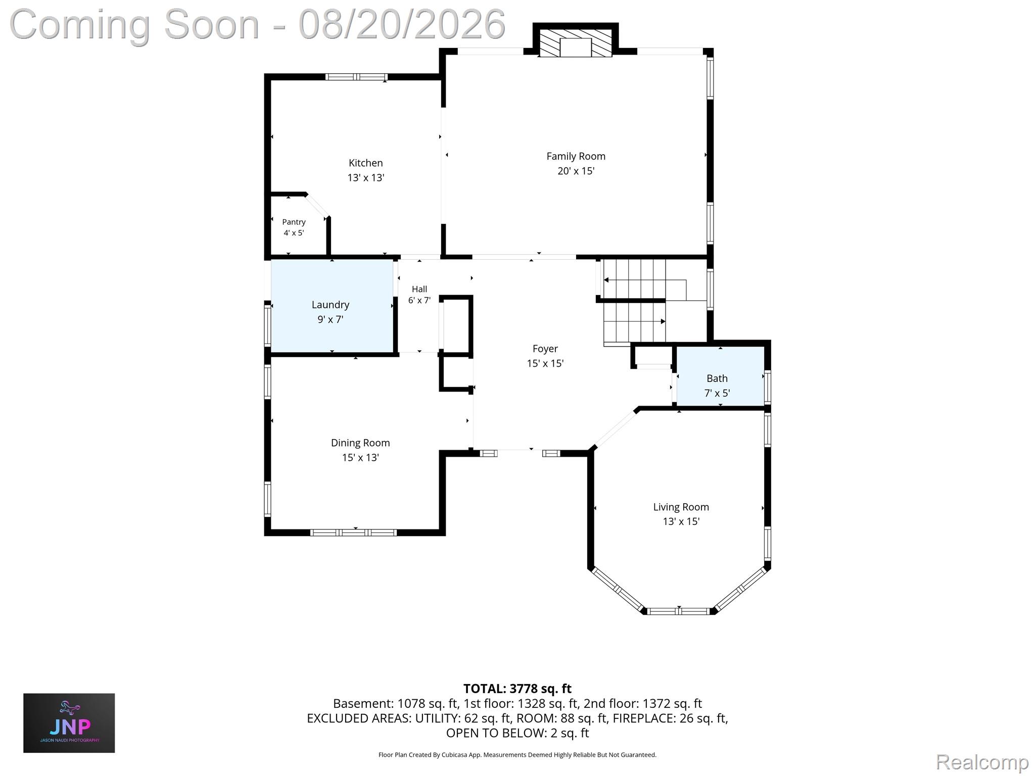 530 West 3rd Street Rochester, MI 48307 - Photo 44 of 46 2D Floor plan for 530 West 3rd Street_1.jpg
