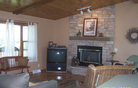 19-11 Timber Ridge Road Lake Carroll, IL 61046 - Photo 2 of 6 a living room with furniture and a fireplace