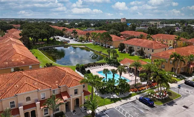 an aerial view of multiple house