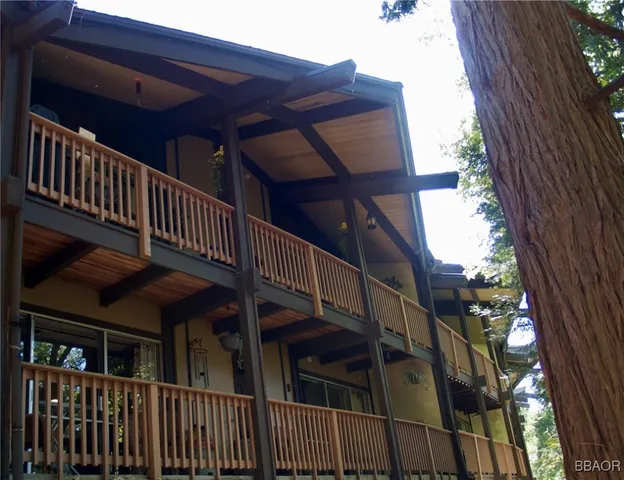 an outdoor space with lots of trees