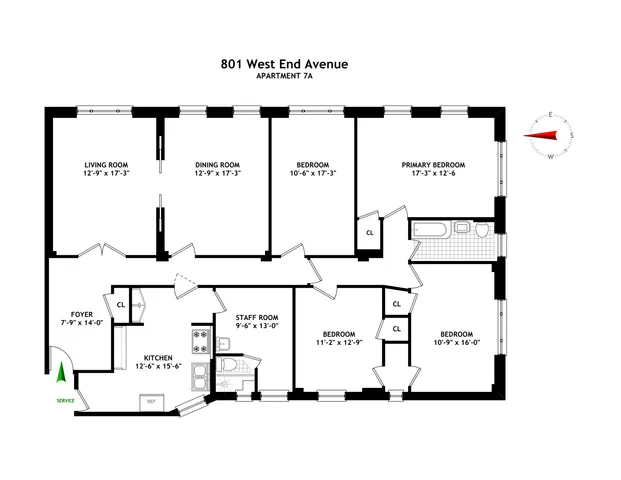 $2,350,000 | 801 West End Avenue, Unit 7A | Upper West Side