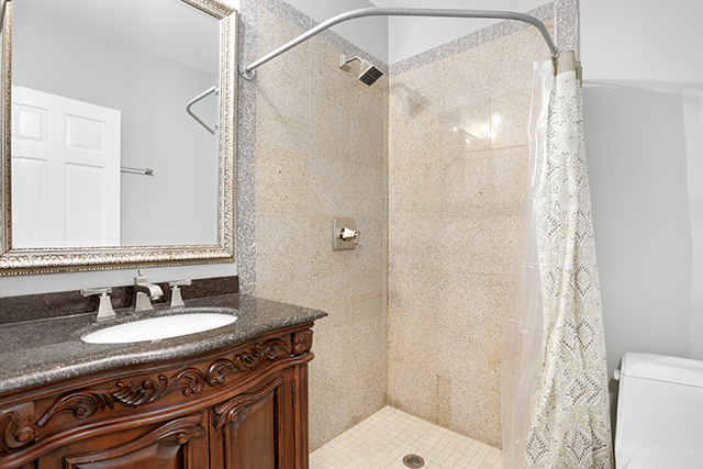 1731 South Ruble Street, Unit 1 Chicago, IL 60616 - Photo 22 of 25 a bathroom with a sink a toilet a mirror and shower