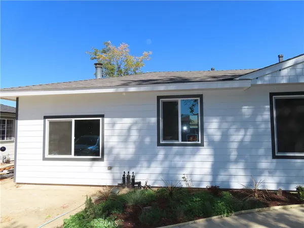 a front view of a house