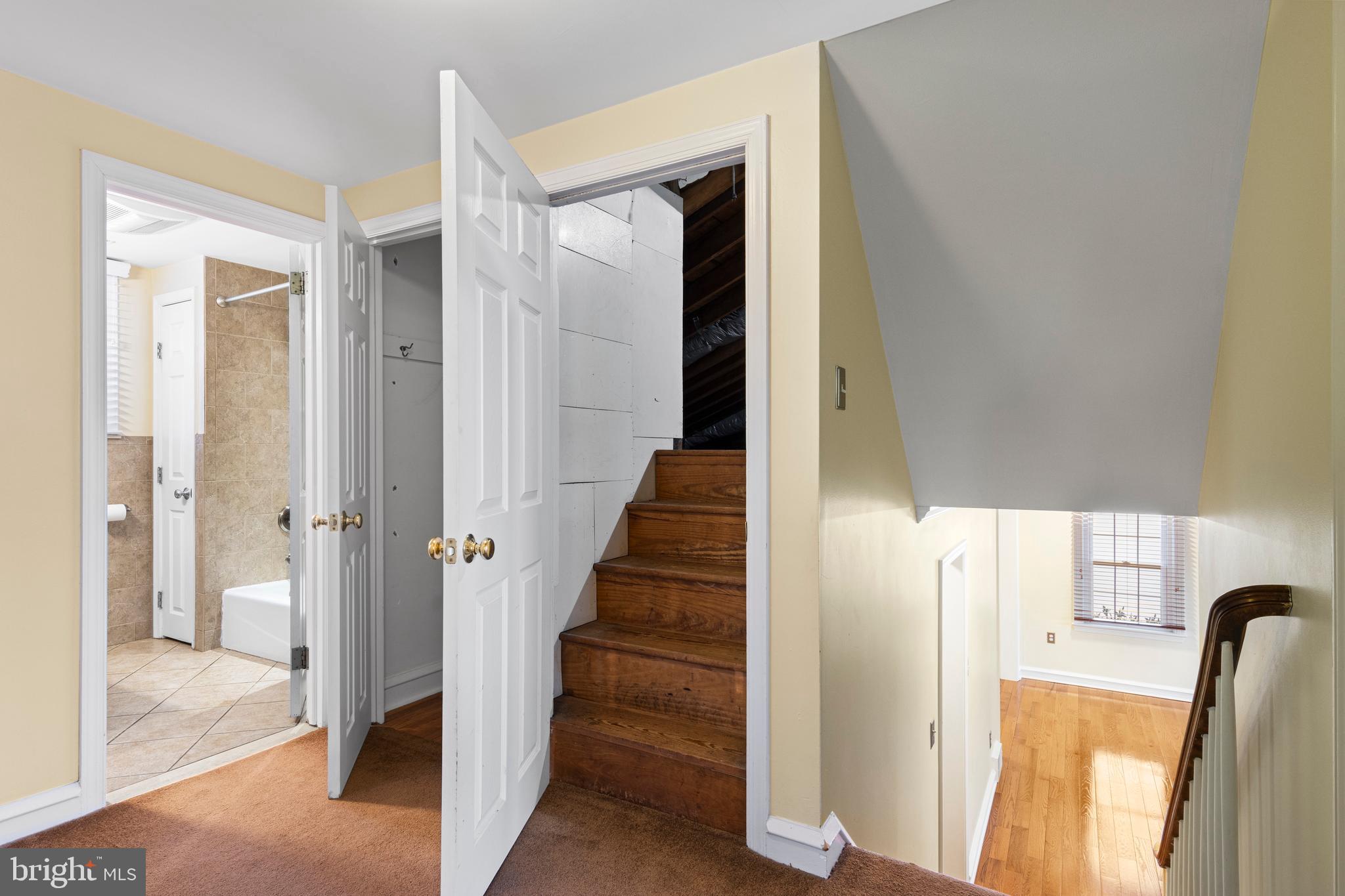 302 Governors Drive Wallingford, PA 19086 - Photo 32 of 38 Steps to Attic (potential to add a 4th BD & BA)