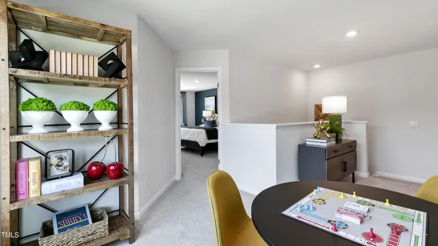 a living room with furniture and a couch