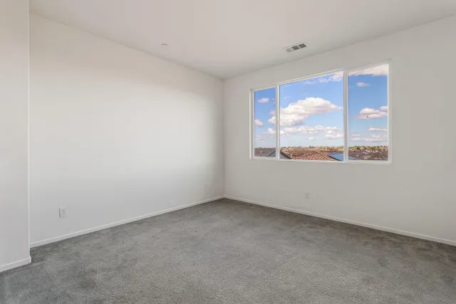 an empty room with a window