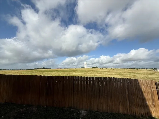 a view of backyard of house