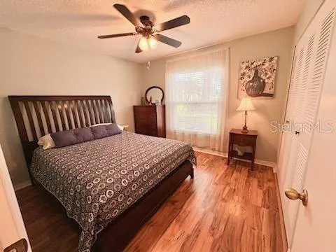 a view of a hallway with closet area