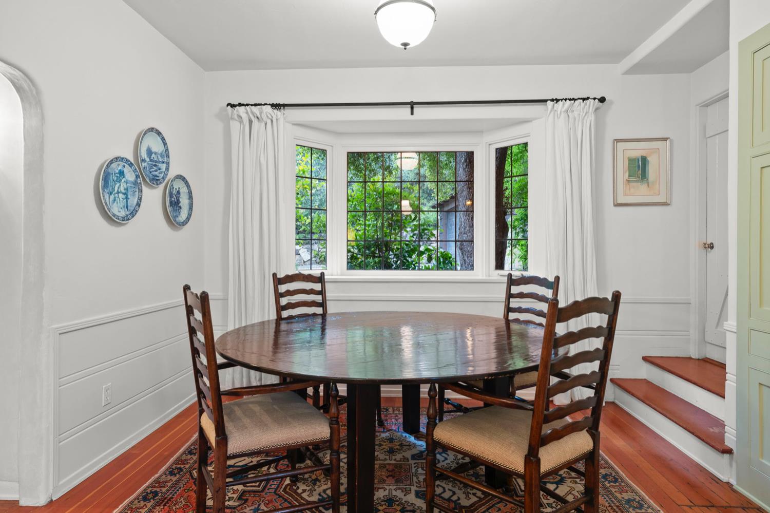 520 Foothill Road Ojai, CA 93023 - Photo 23 of 45 a view of a dining room with furniture window and outside view