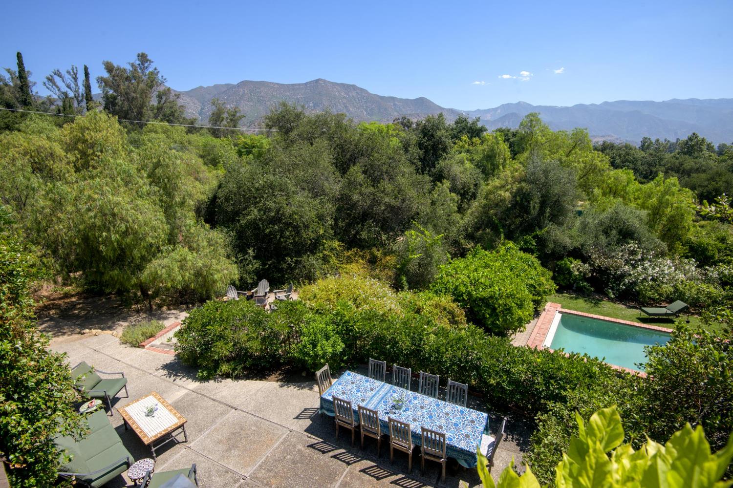520 Foothill Road Ojai, CA 93023 - Photo 29 of 45 an aerial view of a house with a yard