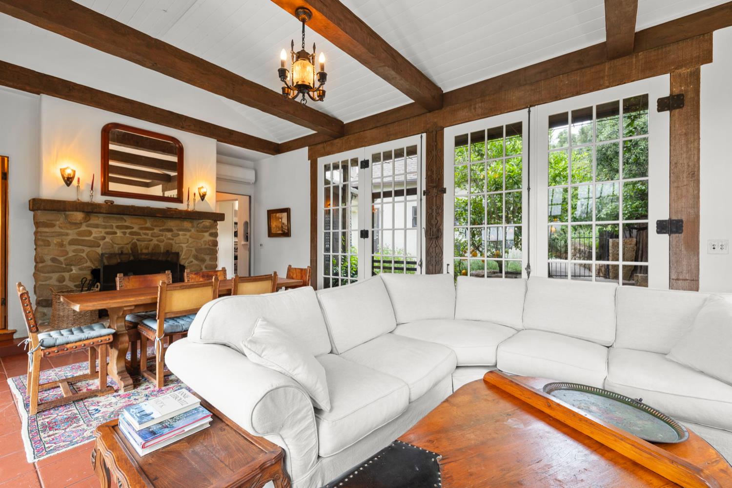 520 Foothill Road Ojai, CA 93023 - Photo 6 of 45 a living room with furniture and a fireplace