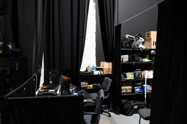 a room with musical instruments