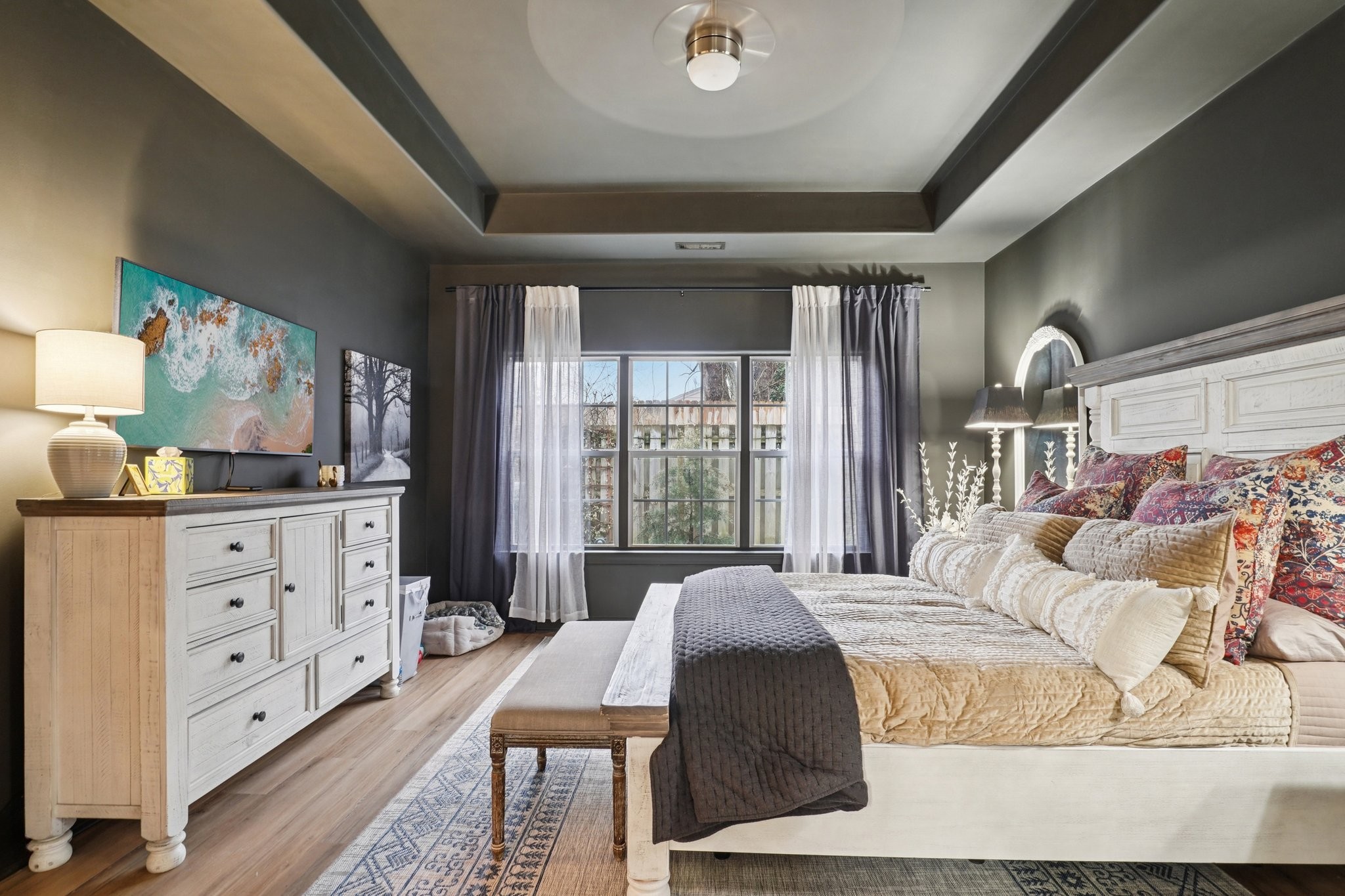 2521 Pennington Bend Road, Unit 206 Nashville, TN 37214 - Photo 18 of 34 a bedroom with a bed and large windows